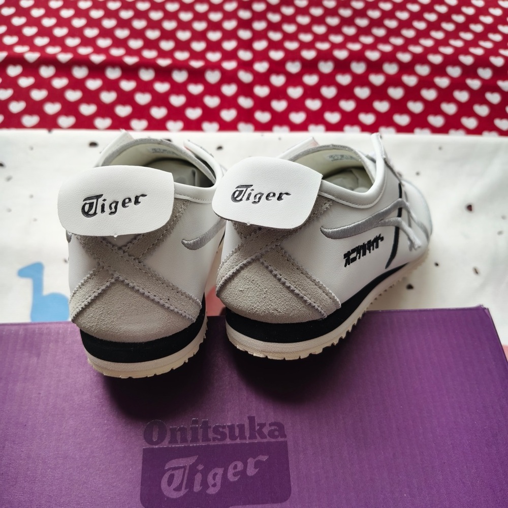 Onitsuka Tiger by Asics White and Black Mexico 66 Sneakers - Picture 8 of 9